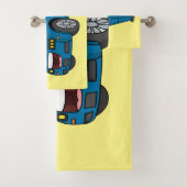 Niedlicher Limousinen-Cartoon Badhandtuch Set (Insitu)