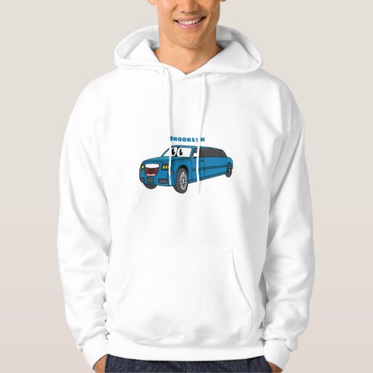 Niedlicher Limousinen-Cartoon Hoodie (Vorderseite)