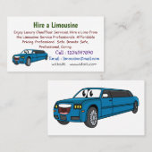 Niedlicher Limousinen-Cartoon Visitenkarte (Vorne/Hinten)