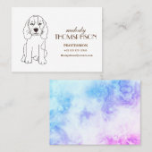 Niedlicher linearer Hund, der Gewohnheit zeichnet Visitenkarte (Vorne/Hinten)