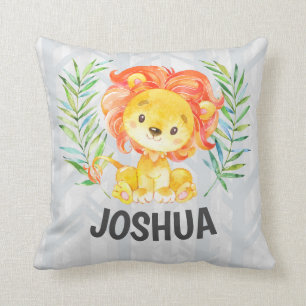 Niedlicher Lion Boy Personalisiertes Kinderzimmer  Kissen