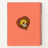 Niedlicher Lion Head | Monogram, Simple Cartoon Na Notizblock (Rückseite)