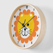 Niedlicher Lion Wild One Jungle Safari Cartoon Uhr (Winkel)