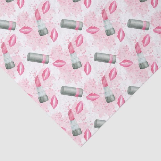 Niedlicher Lippenstift und Küsse Party Seidenpapier (Ausschnitt)