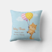 Niedlicher Little Fox mit Balloons Baby Kinderzimm Kissen (Rückseite)