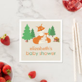 Niedlicher Little Fox und Mama Babyduschpapier Nap Serviette (Beispiel)