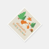 Niedlicher Little Fox und Mama Babyduschpapier Nap Serviette (Ecke)