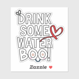 Niedlicher Little Ghost Water Flaschenaufkleber Aufkleber