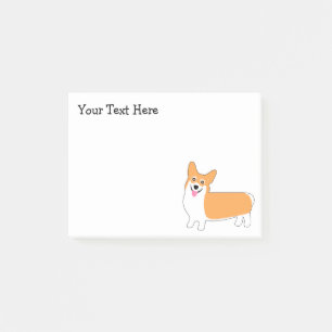 Niedlicher Little Pembroke Walisischer Corgi Post-it Klebezettel
