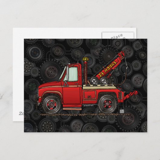 Niedlicher LKW-Recker Postkarte (Vorne/Hinten)