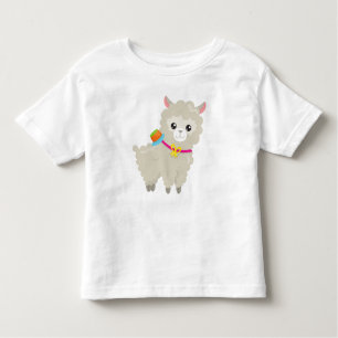 Niedlicher Llama, Alpaca, kleiner Llama, Llama mit Kleinkind T-shirt