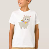 Niedlicher Llama, Alpaca, kleiner Llama, Llama mit T-Shirt (Vorderseite)