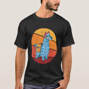 Niedlicher Llama Alpaca Retro Vintag für Tiere T-Shirt