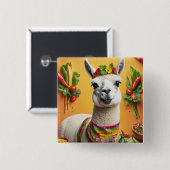 Niedlicher Llama Button (Vorne & Hinten)