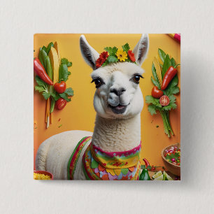 Niedlicher Llama Button