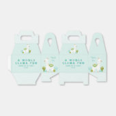 Niedlicher Llama Fun Aqua 1. Geburtstag Party Geschenkschachtel (Ungefaltet)