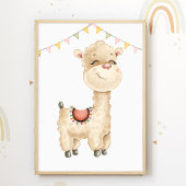 Niedlicher Llama Kinderzimmer Poster Animal Kids R