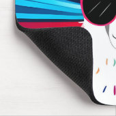 Niedlicher Llama mit Cooler Sonnenblase Mousepad (Ecke)