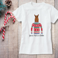 Niedlicher Llama mit Funny Ugly Christmas Sweater