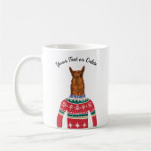 Niedlicher Llama mit lustigem, hässlichem Weihnach Kaffeetasse (Links)