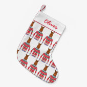 Niedlicher Llama mit lustigem, hässlichem Weihnach Kleiner Weihnachtsstrumpf (Vorderansicht (hängend))