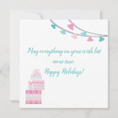 Niedlicher Llama mit Weihnachtsgeschenken (Rückseite)