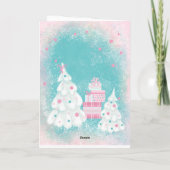 Niedlicher Llama mit Weihnachtsgeschenken Feiertagskarte (Rückseite)