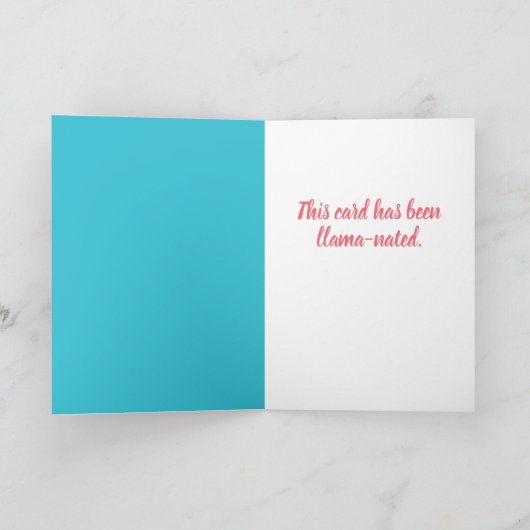 Niedlicher Llama Ostersonntag Ostern Karte (Innenseite)