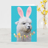 Niedlicher Llama Ostersonntag Ostern Karte (Gelbe Blume)