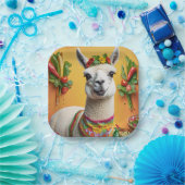 Niedlicher Llama Pappteller (Party)