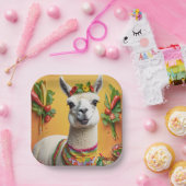 Niedlicher Llama Pappteller (Party)