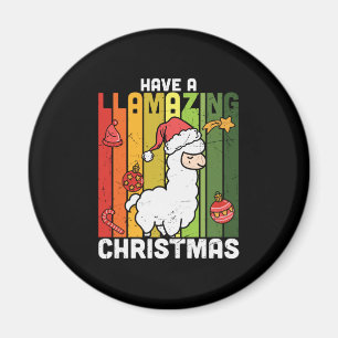 Niedlicher Llama Pub Weihnachtsfeiertag Magnet