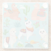 Niedlicher Llamas Glass Untersetzer (Rückseite)