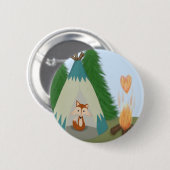 Niedlicher Lone Fox Button (Vorne & Hinten)
