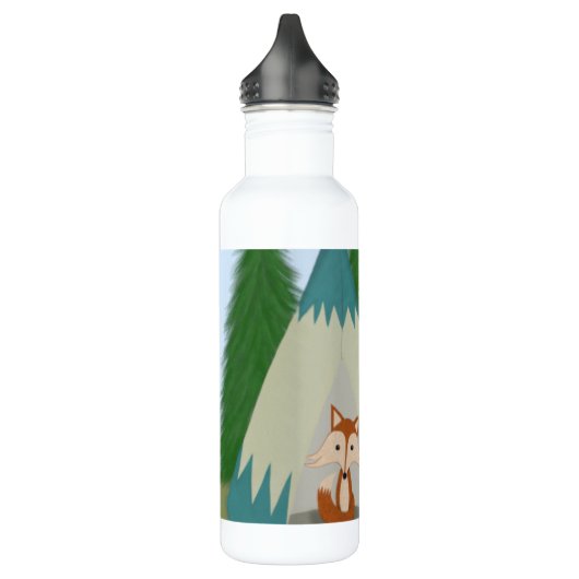 Niedlicher Lone Fox Edelstahlflasche (Links)