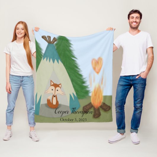 Niedlicher Lone Fox Fleecedecke (Beispiel)