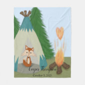 Niedlicher Lone Fox Fleecedecke (Vorderseite)