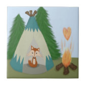 Niedlicher Lone Fox Fliese (Vorderseite)