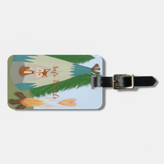 Niedlicher Lone Fox Gepäckanhänger (Vorderseite horizontal)