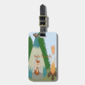 Niedlicher Lone Fox Gepäckanhänger (Vorderseite vertikal)