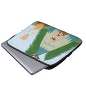 Niedlicher Lone Fox Laptopschutzhülle (Vorne Knopf)