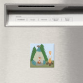 Niedlicher Lone Fox Magnet (In Situ (Geschirrspüler))