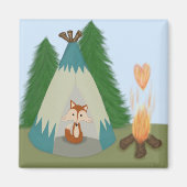 Niedlicher Lone Fox Magnet (Vorne)