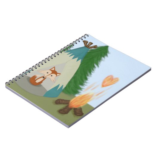 Niedlicher Lone Fox Notizblock (Linke Seite)