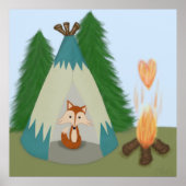 Niedlicher Lone Fox Poster (Vorne)