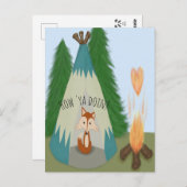 Niedlicher Lone Fox Postkarte (Vorne/Hinten)