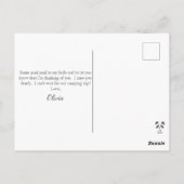 Niedlicher Lone Fox Postkarte (Rückseite)