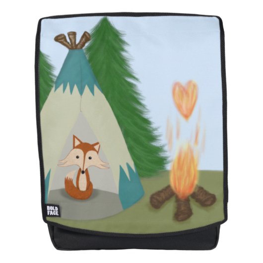 Niedlicher Lone Fox Rucksack (Vorderseite)