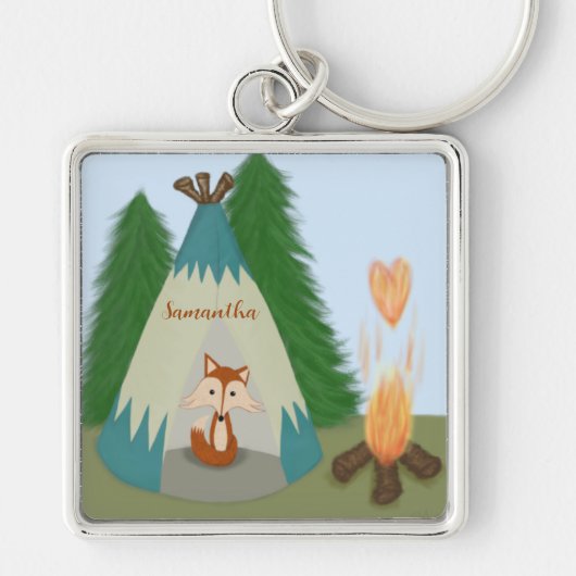 Niedlicher Lone Fox Schlüsselanhänger (Vorne)