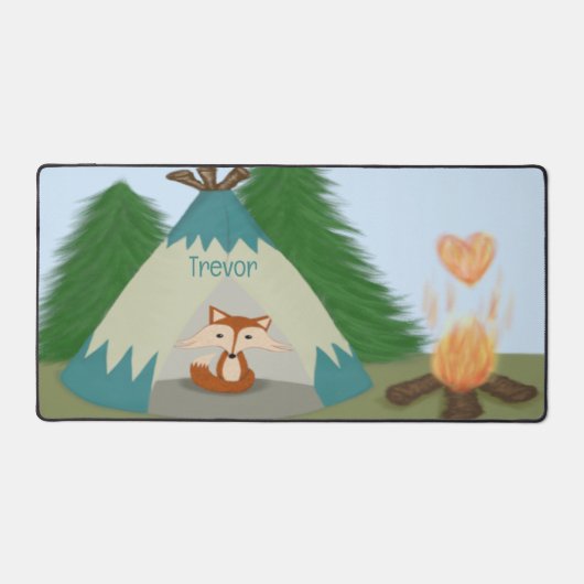 Niedlicher Lone Fox Schreibtischunterlage (Vorderseite)